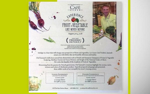 Macao Diner de Gala Ritz Carlton - Frederic Jaunault Fruits Legumes