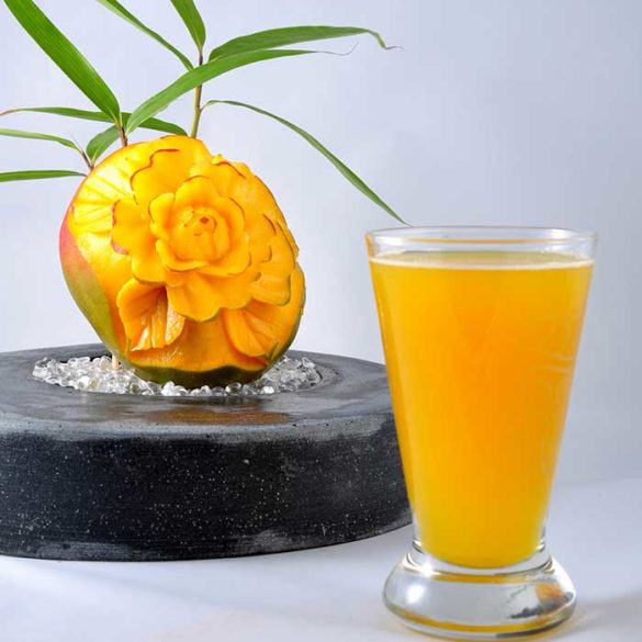 Création culinaire Emulsion Golden Mangue - Frederic Jaunault MOF Primeur Fruits Legumes